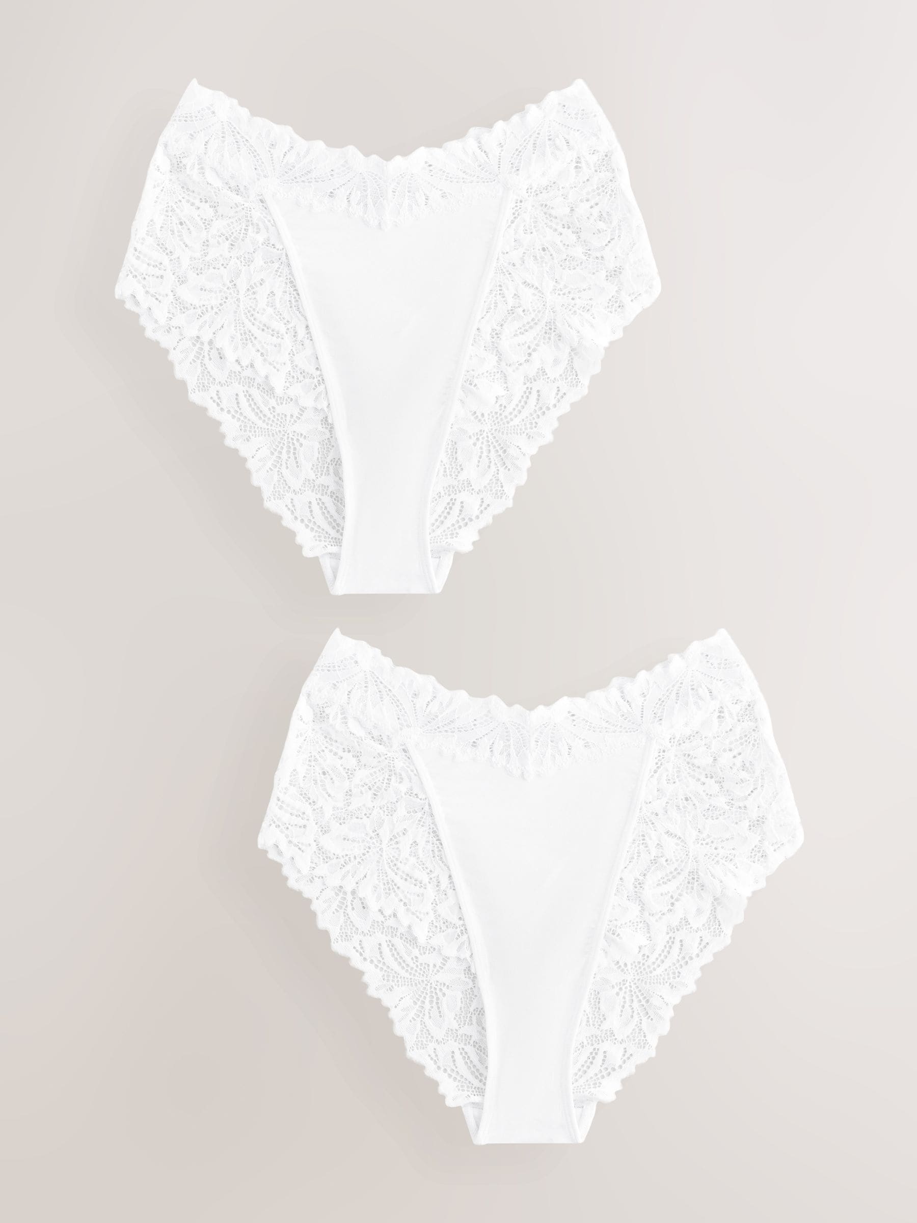 Wit - Ultimate Comfort kanten slip verpakking van 2