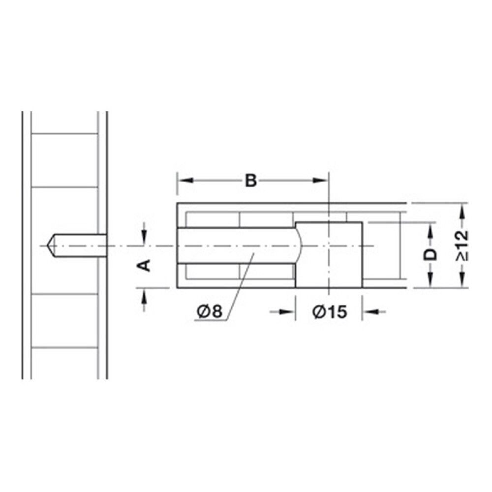 KOBLINGSHYLSE HÄFELE D21 12MM