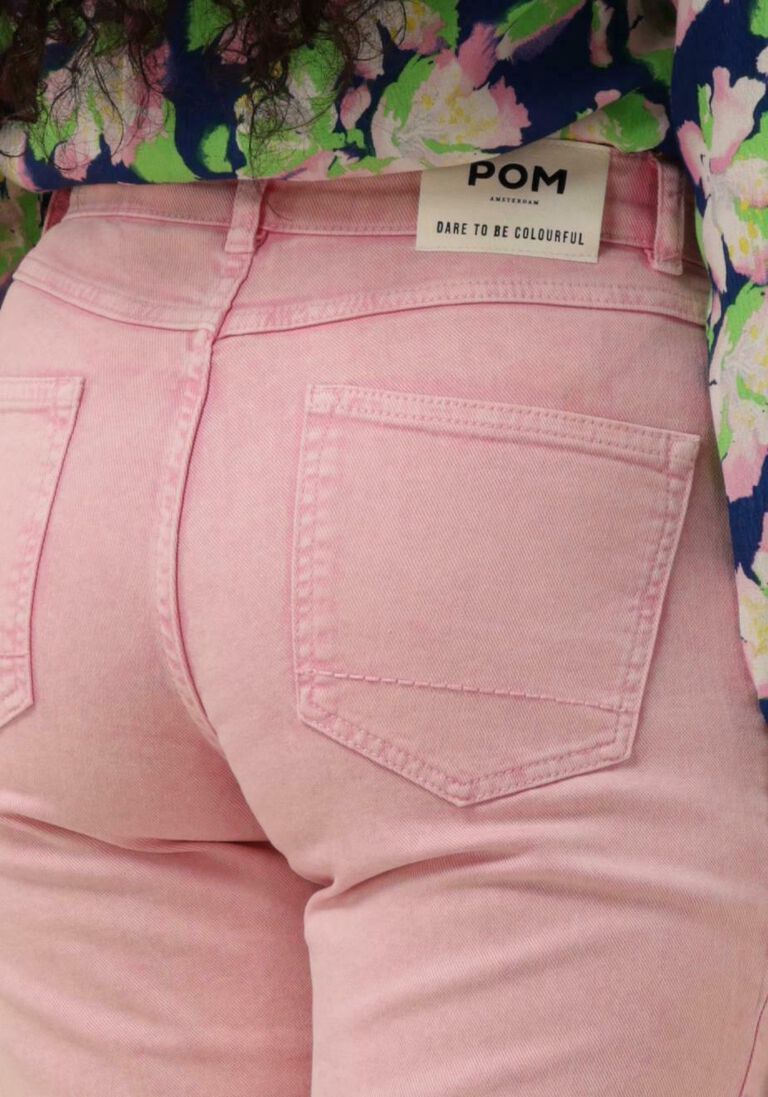 POM AMSTERDAM roze pom amsterdam straight leg jeans elli straight blooming pink jeans