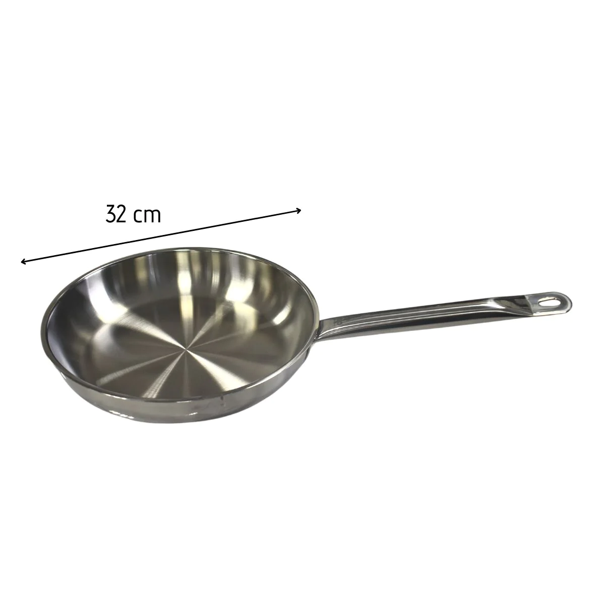 Lot de 2 poêles inox de 28 cm et 32 cm Profi Therm Elo