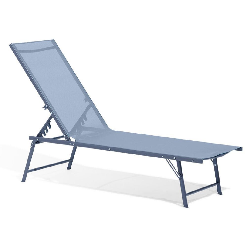 Bain de soleil Dream 5 positions bleu L.181 x l.55 x H.33/90.5 cm