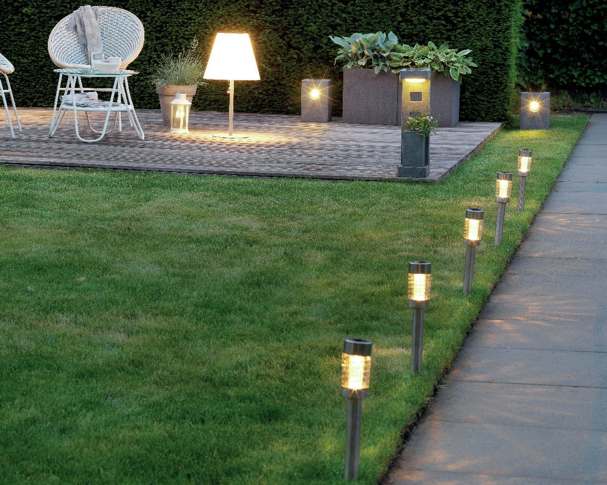 Lumineo Solar Stabbeleuchtung 10er-Set