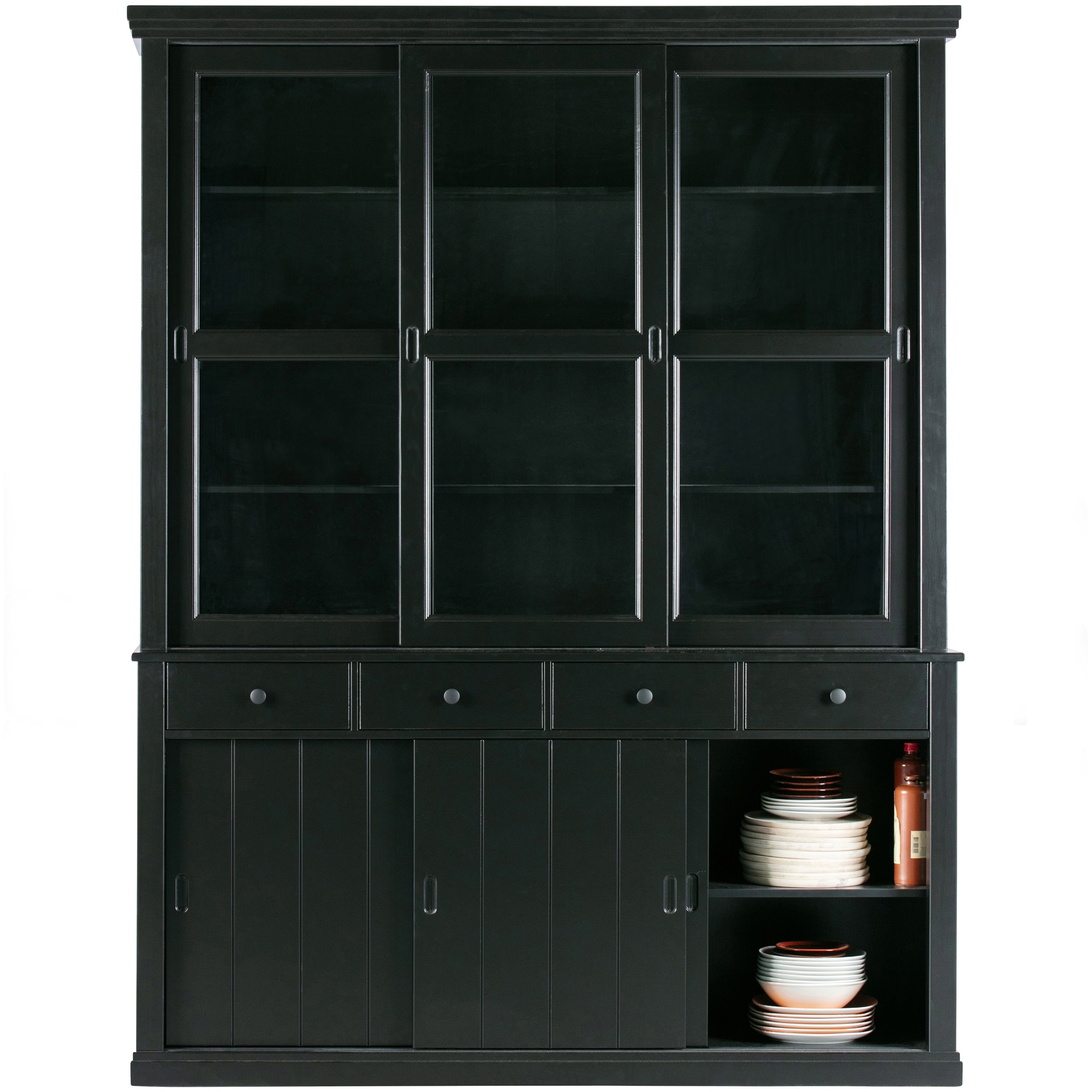 Buffetschrank LAGOS 166 x 214 cm schwarz