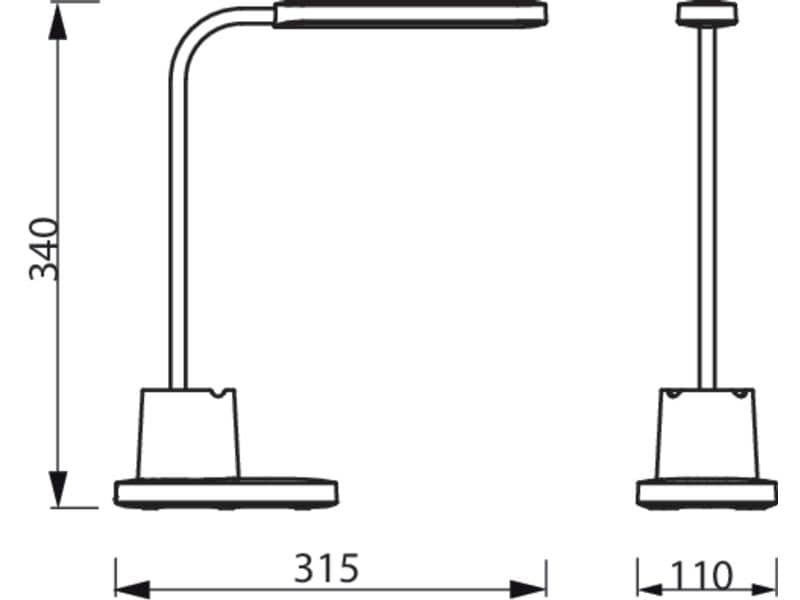 Philips Bucket Tischleuchte weiss 200 lm LED-Schreibtischleuchte