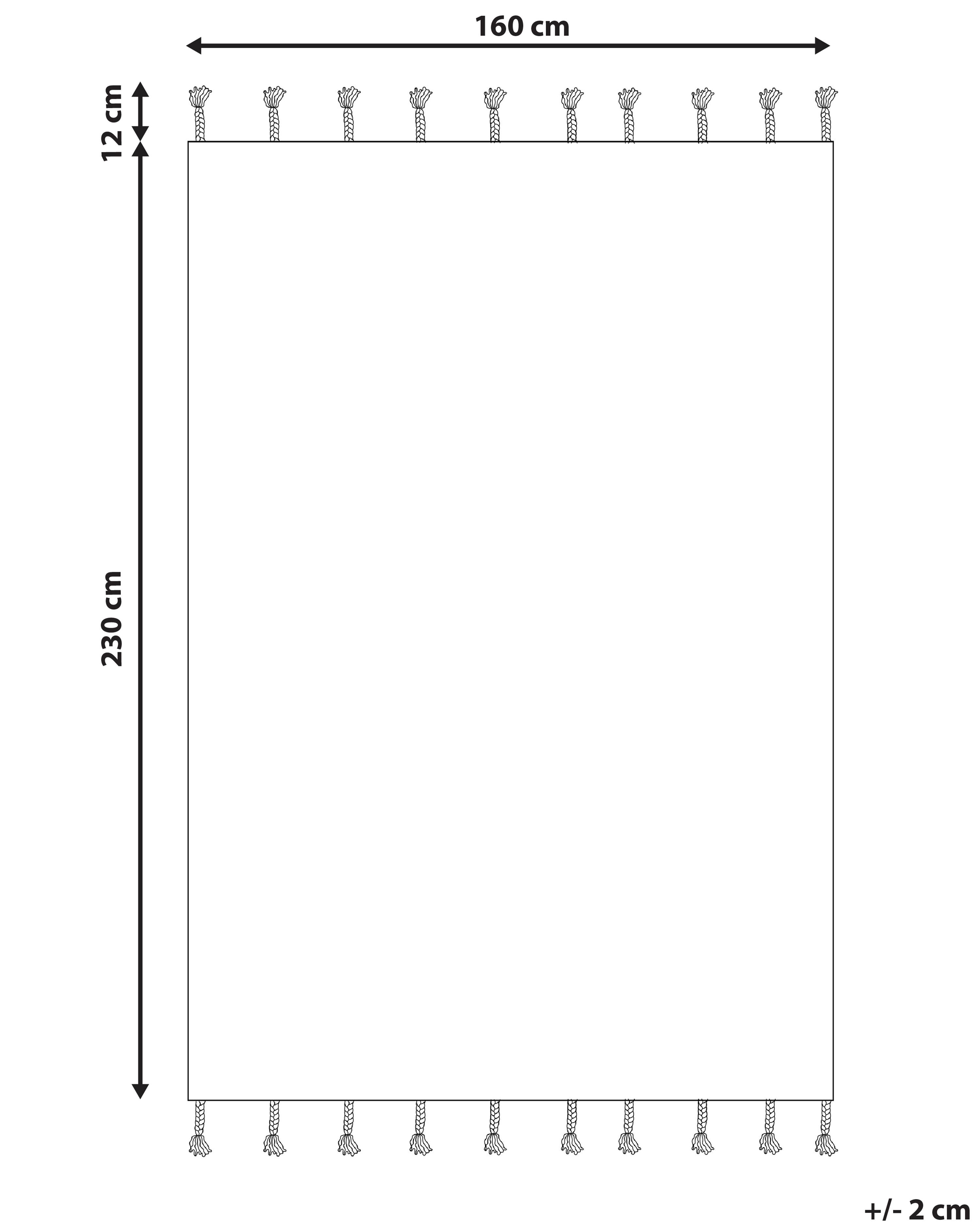 Vloerkleed CORUM Beige 160 x 230 cm Katoen