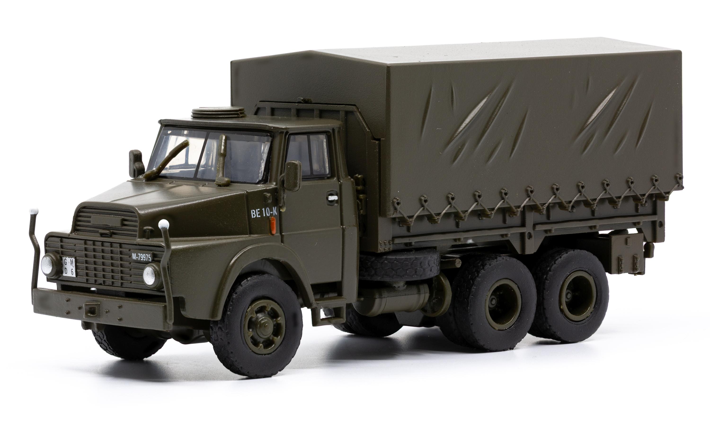 LKW Henschel HS 3-14 6 x 6 Plane geschlossen 1:87H0 Lastwagen Militärmodell