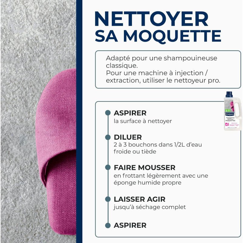 Shampoing raviveur - tapis et moquette - 1 L