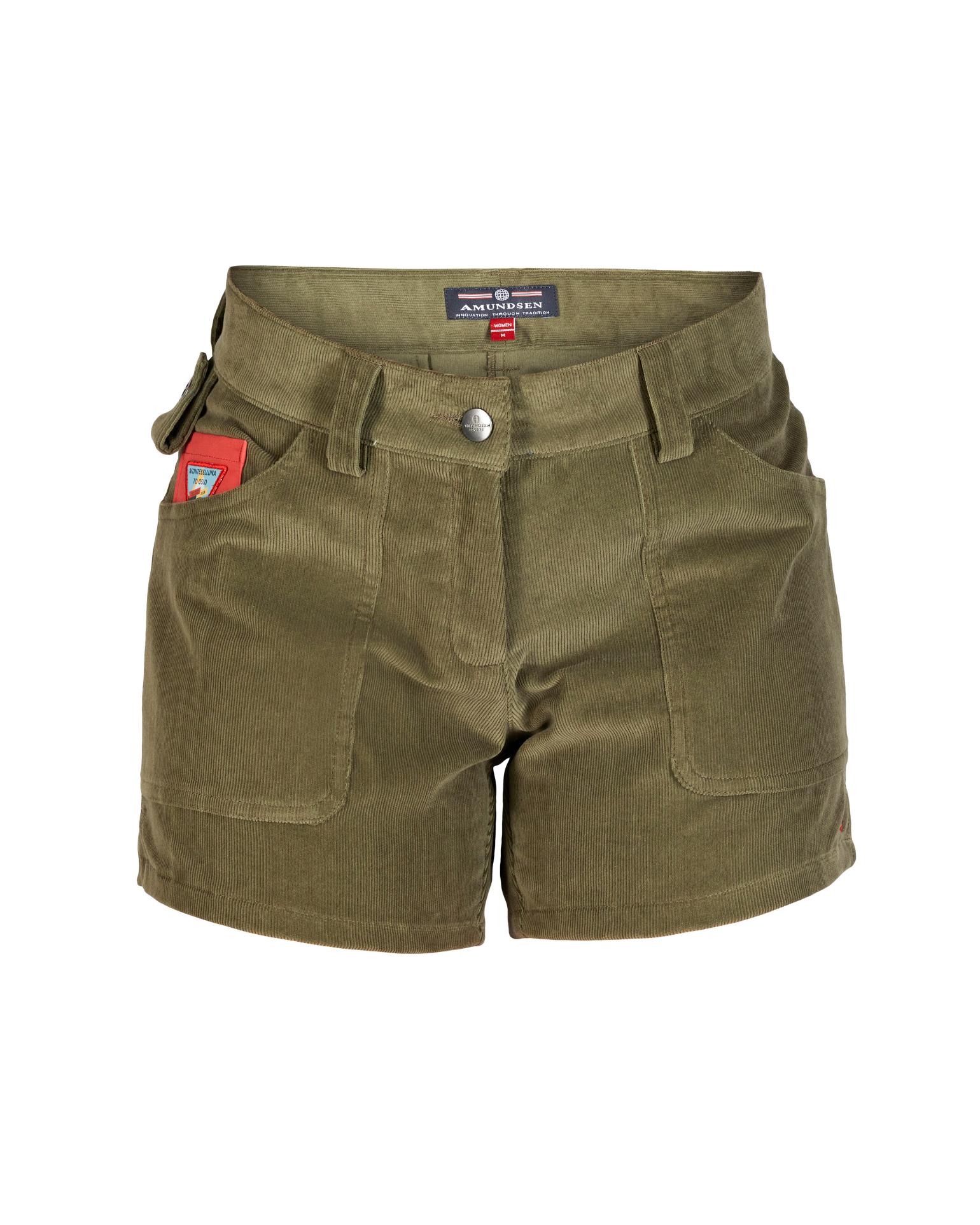 Amundsen 5Incher Cord Shorts Womens Olive Ash/Natural