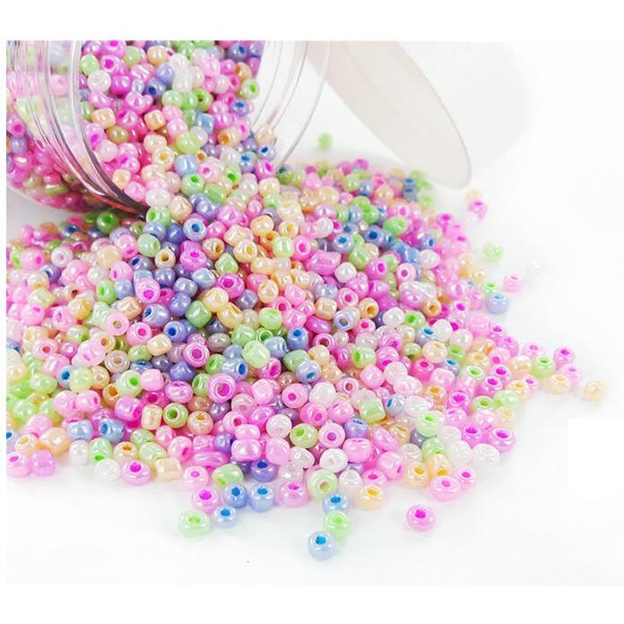 Perle de rocaille innspiro 5mm coloris nacres assortis   bocal de 500g