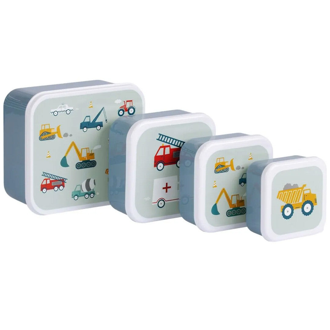 A little lovely company lunchbox set - voertuigen