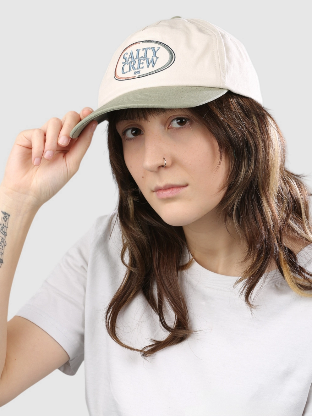 Salty Crew A-Frame 5 Panel Hat wax/fern