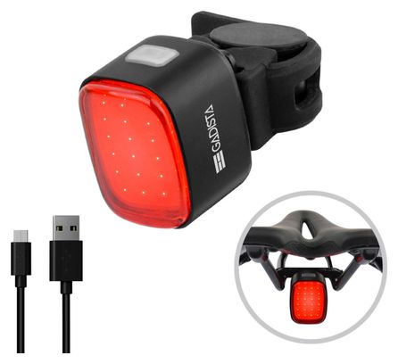 Lumiere velo arriere puissante 50 lumens avec 4 modes  étanche IPX65 Rechargeable USB C jusqu'a 10h d'autonomie