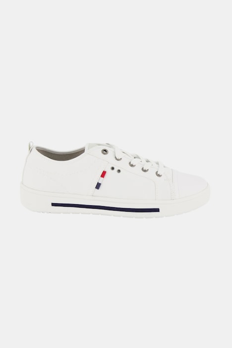 Sneaker, Jana Shoes, Canvas, Lederoptik-Spitze, Weite H