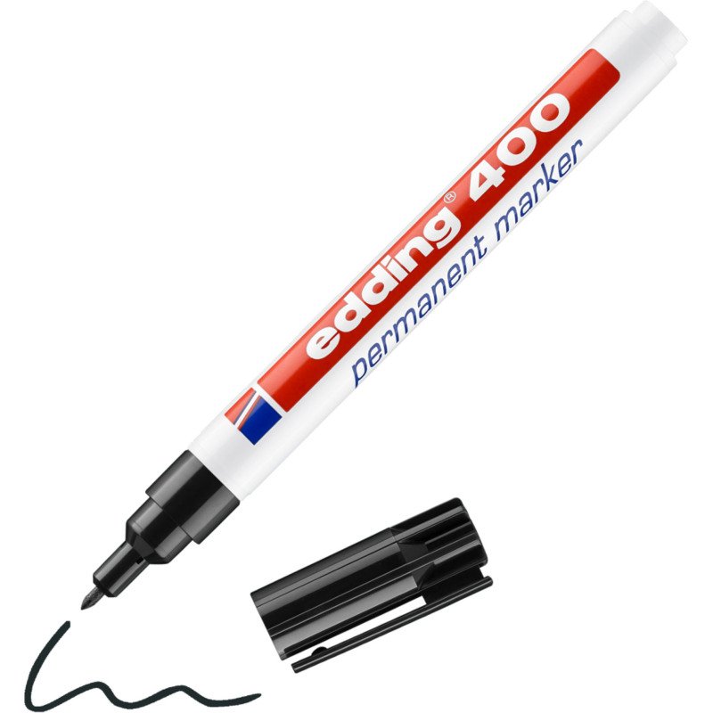 Marqueur permanent rechargeable Edding E400 pointe ogive 1 mm