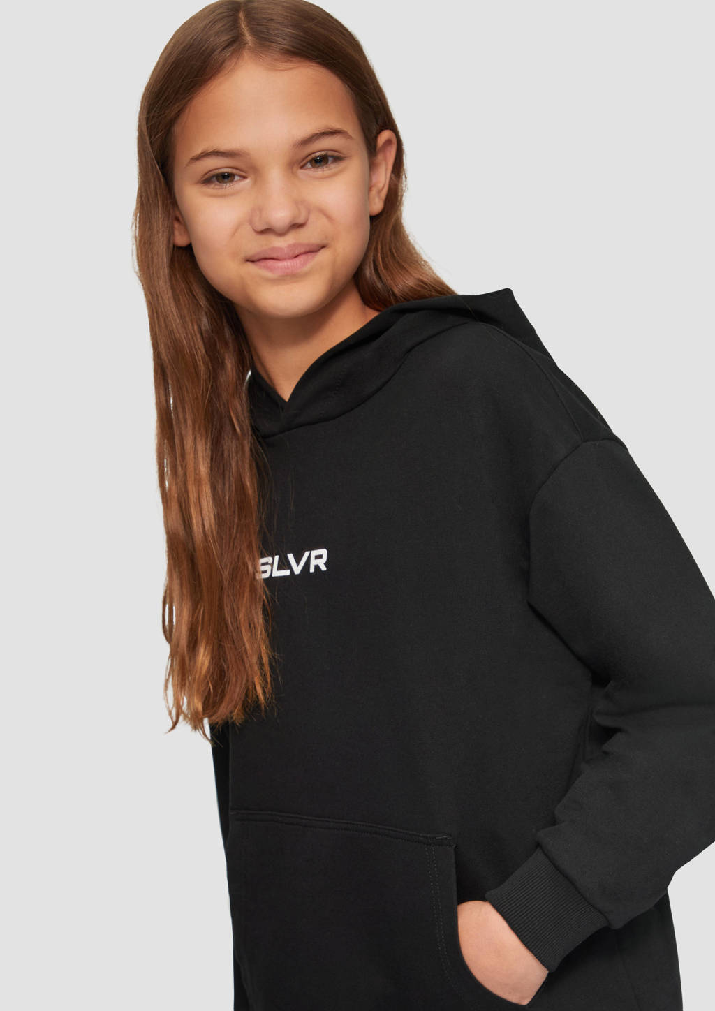 s.Oliver hoodie met tekst zwart