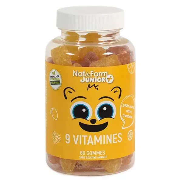 Nat & Form Junior 9 Vitaminas Pacote com 3 x 60 gomas