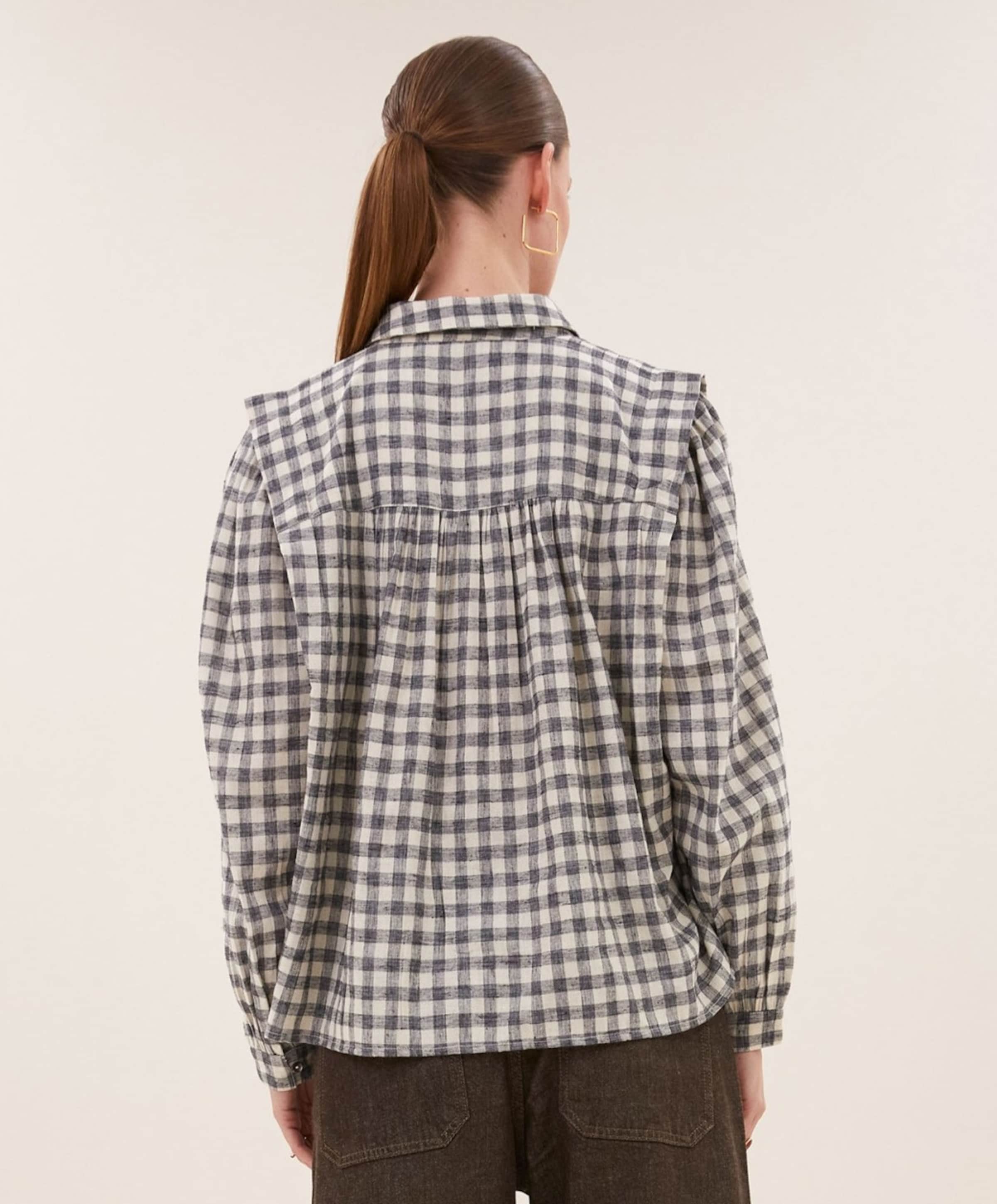 by-bar Dames blouse grijs