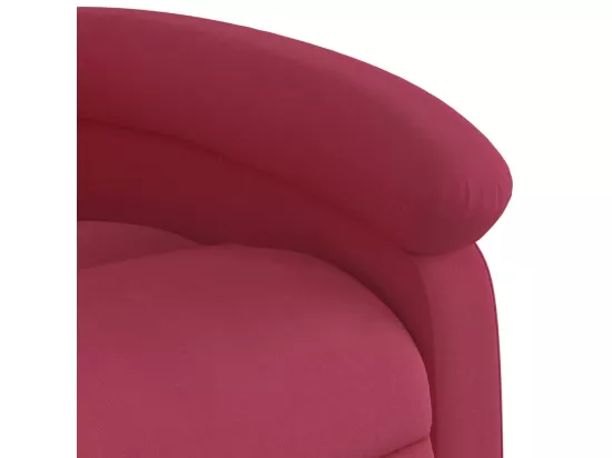 Fauteuil massant inclinable rouge bordeaux velours