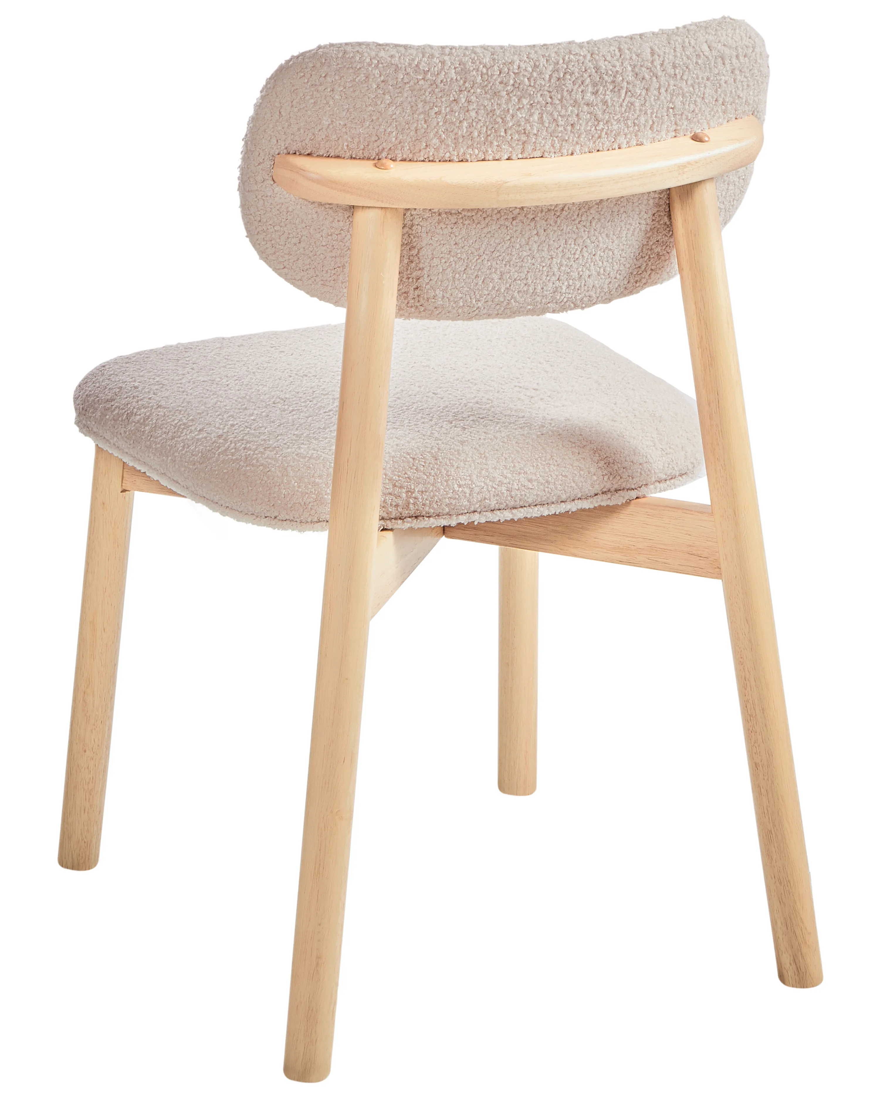 Set van 2 eetkamerstoelen MILLS Bouclé Lichtbruin/beige