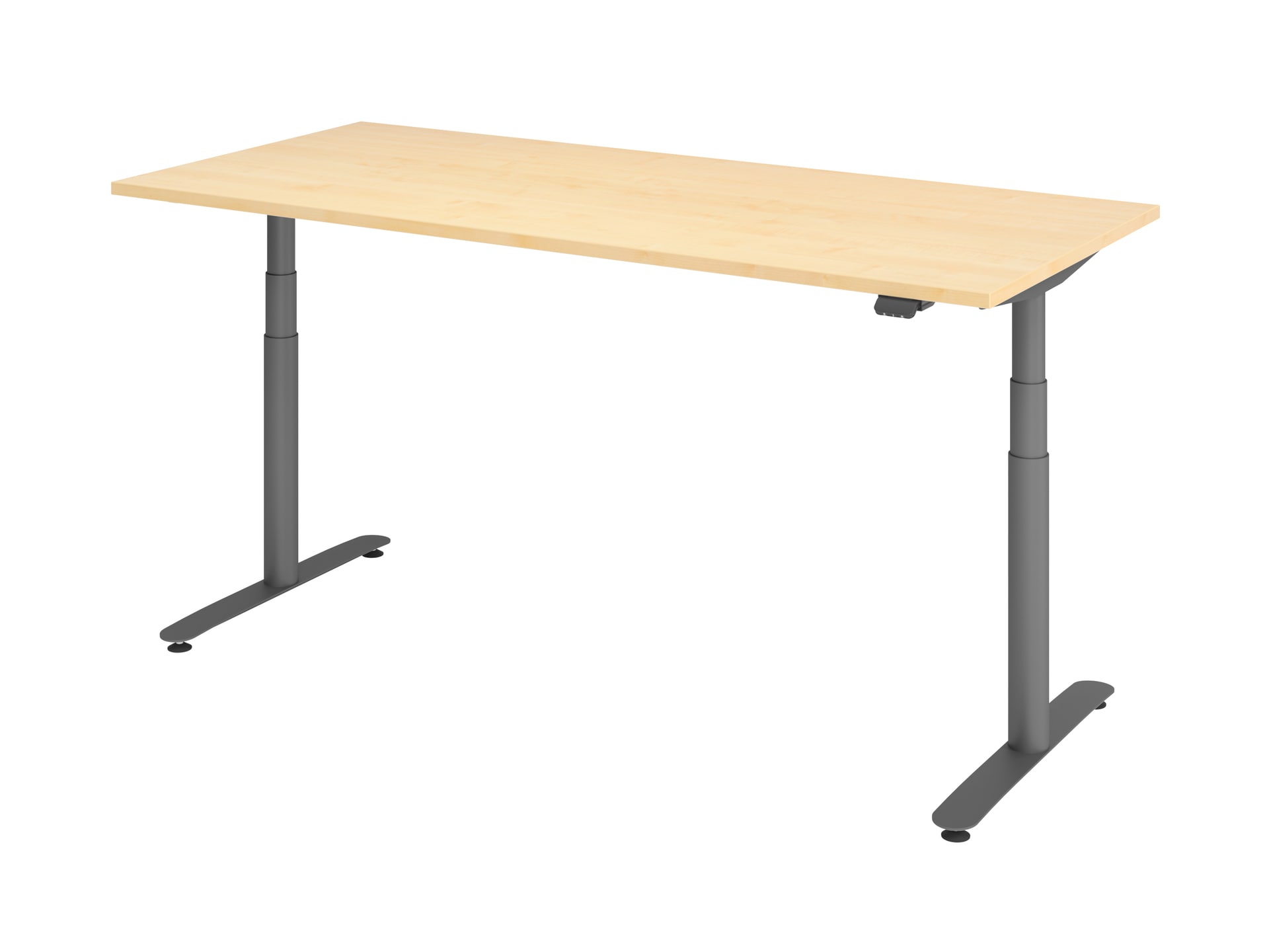 Höhenverstellbarer Schreibtisch 180 x 80 cm Ahorn/ Graphit