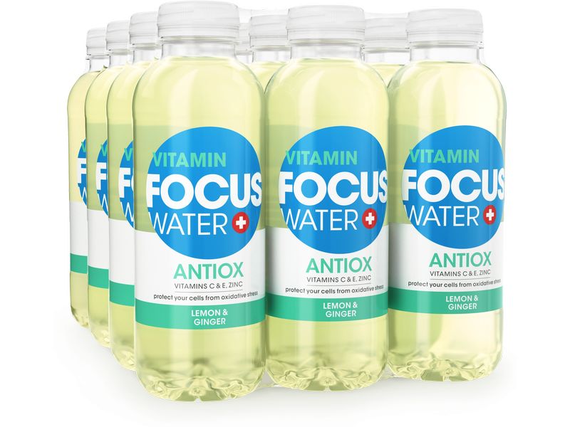 FOCUS WATER Antiox Zitrone und Ingwer 12 x 0.5 l Schweizer Vitaminwasser