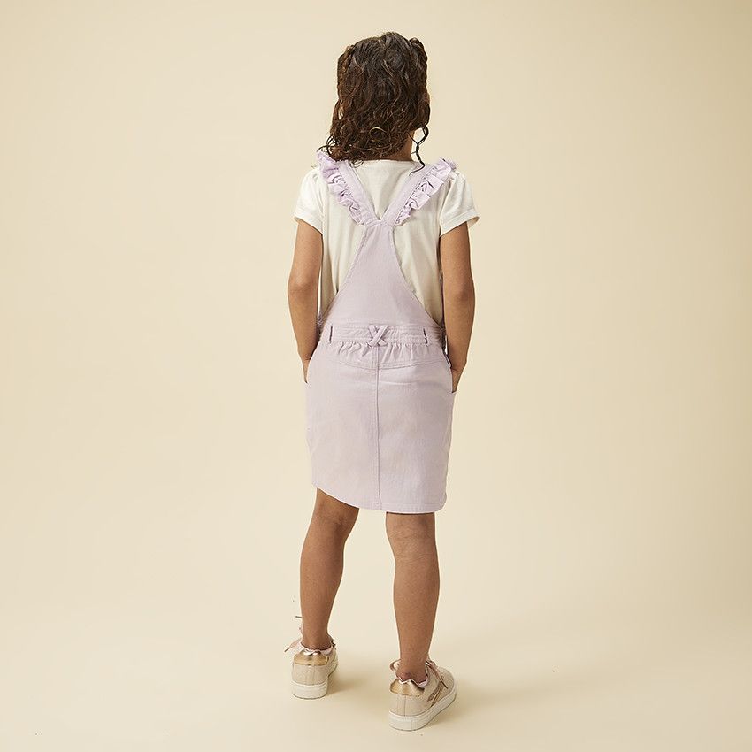 Robe salopette patch à sequins Minnie Disney pour fille - Lilas