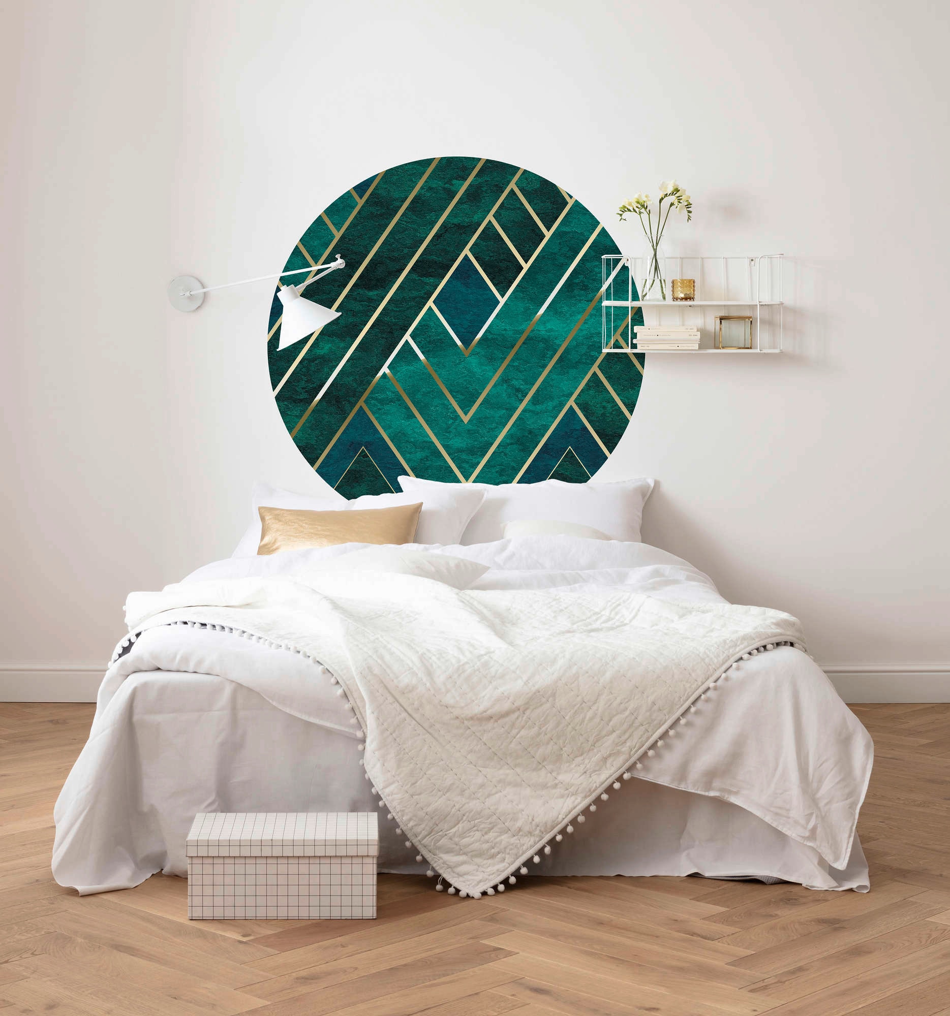 Komar Vliestapete »Vlies selbstklebend - Jade - Grösse 125 x 125 cm« bedruckt glatt Wohnzimmer, Schlafzimmer