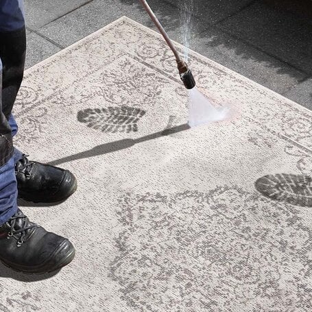 Dubbelzijdig vloerkleed Triomphe - Grijs / Crème