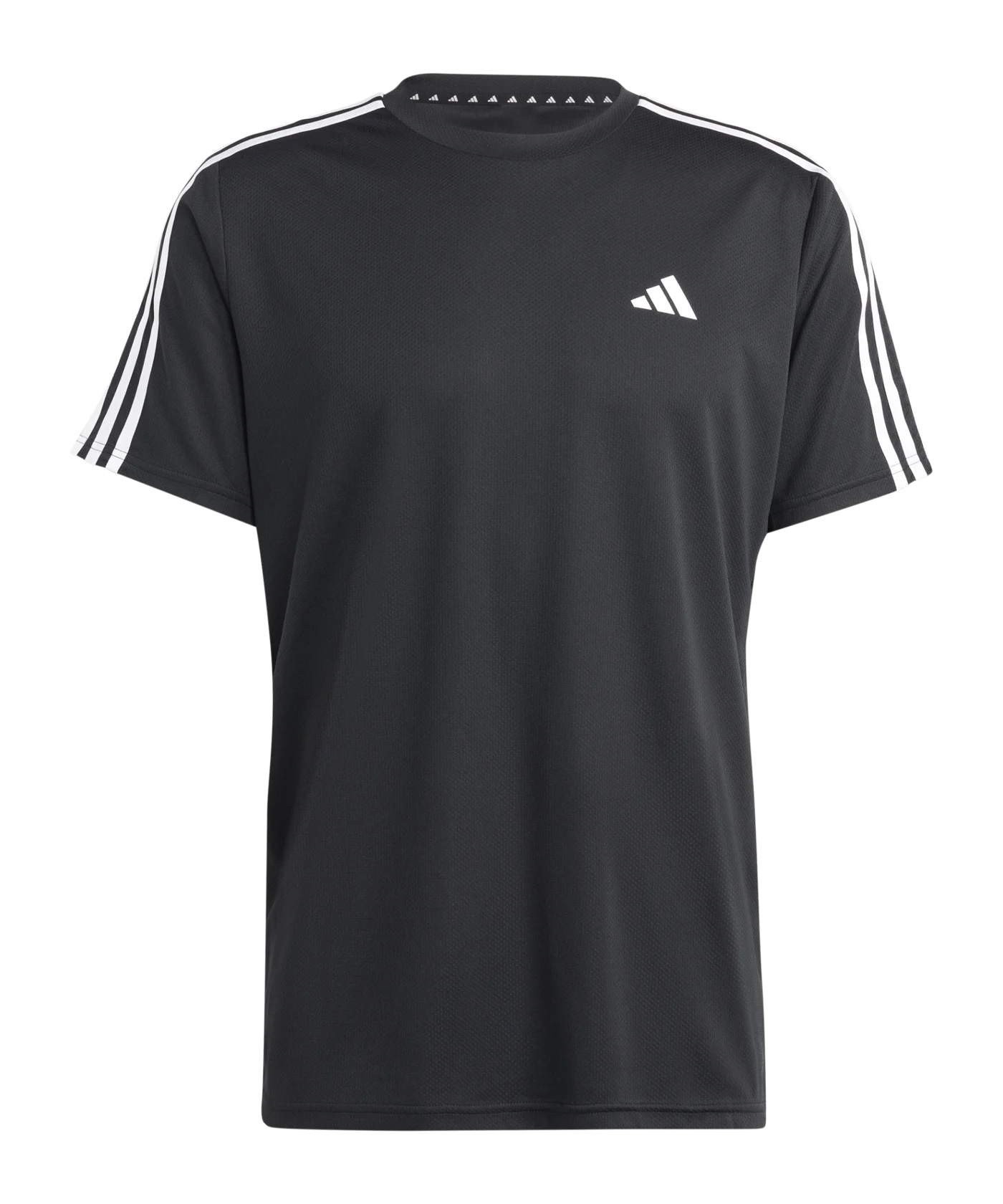 adidas Base 3-Stripes T-Shirt Schwarz Weiss
