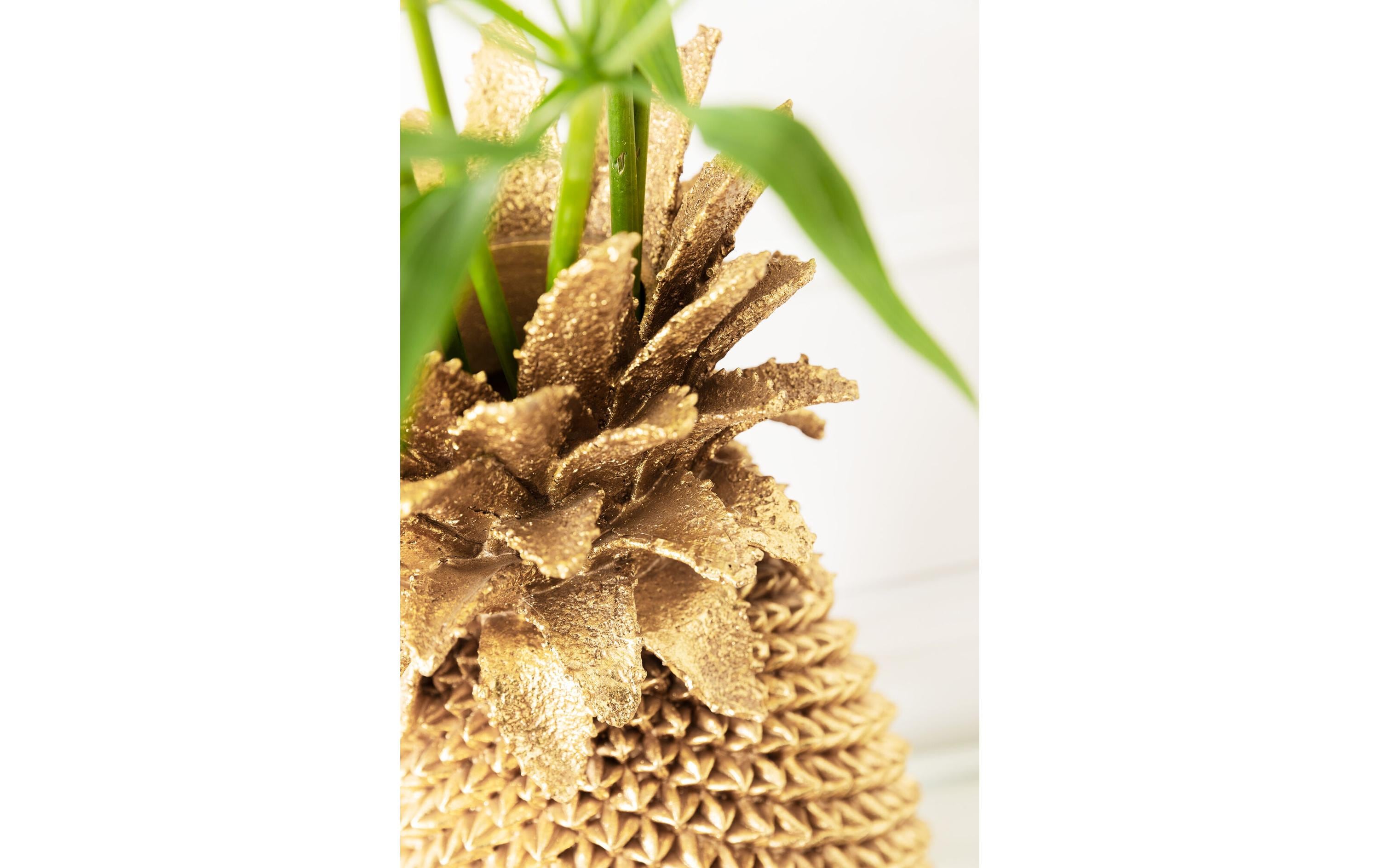 Vase Pineapple 50 cm, Gold<br>Elegante Blumenvase