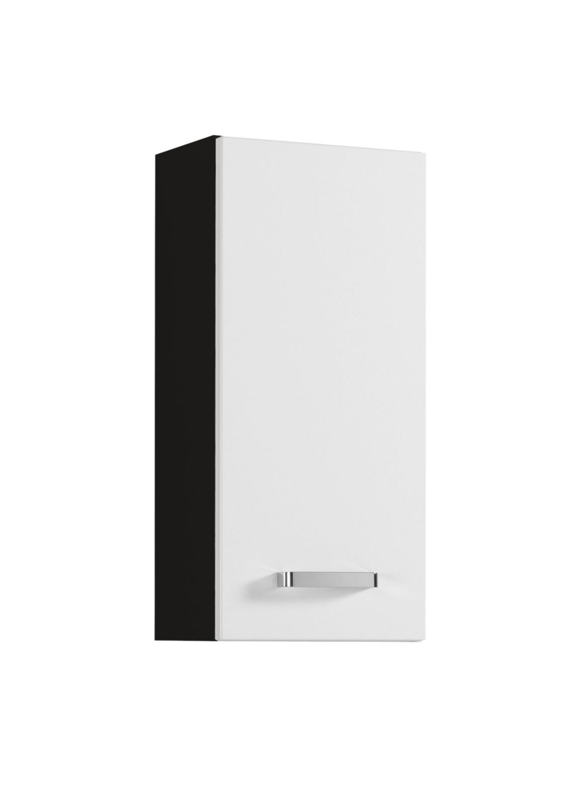 Hängeschrank BOLOGNA - weiß Hochglanz - grafitgrau - 30 cm