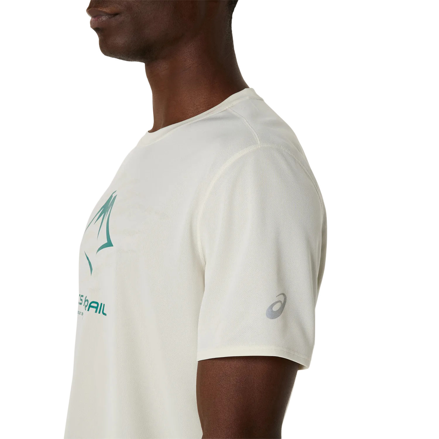 Asics Men's Fujitrail Logo Short Sleeve Top Birch/white Sage/rainy Lake