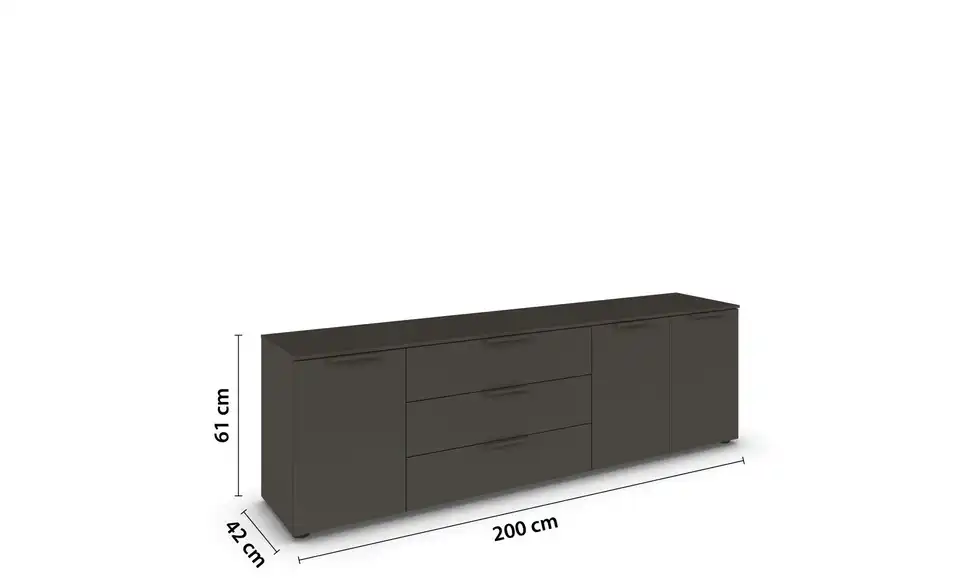 Sideboard Graphit Front: Dekor, Oberboden: Dekor Graphit Graphit