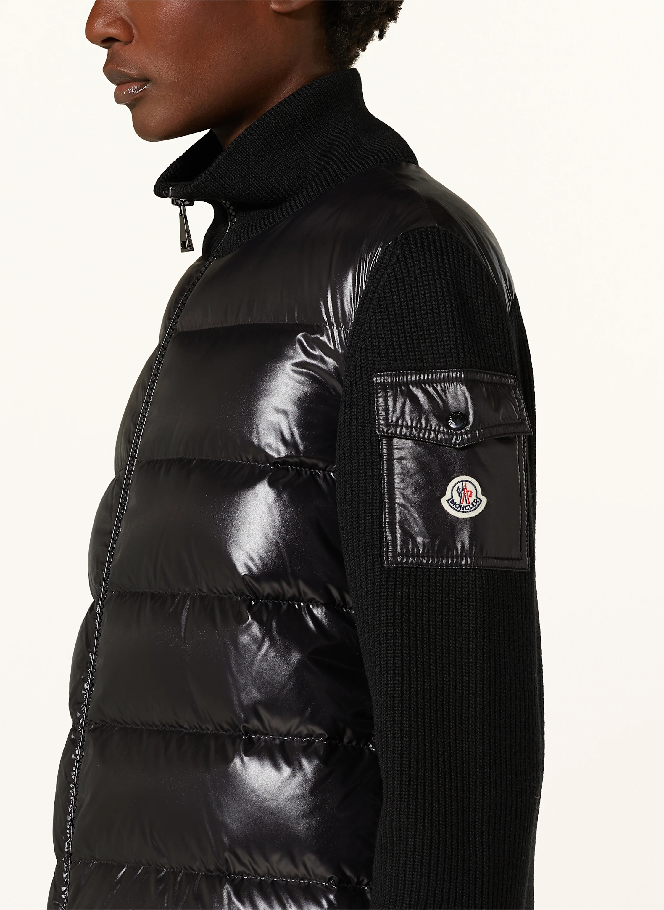 MONCLER Strickjacke im Materialmix