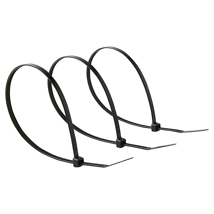 100 colliers de serrage en nylon DIALL 4,8 x 300 mm noir