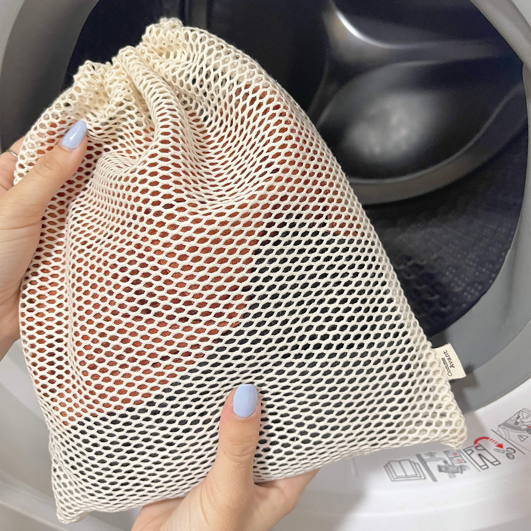 Filet à linge en coton - Version 1 - 1 filet à linge / Sans
