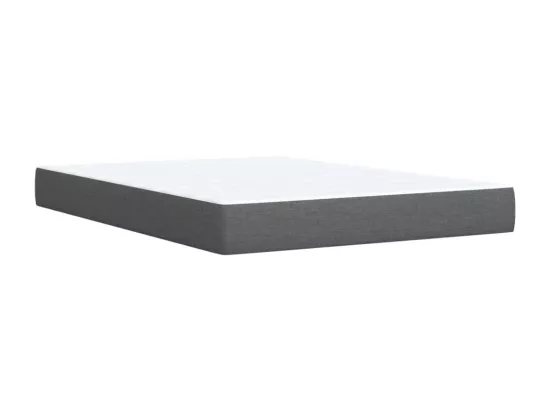 Sommier à lattes de lit avec matelas Gris foncé 160x200cm Tissu