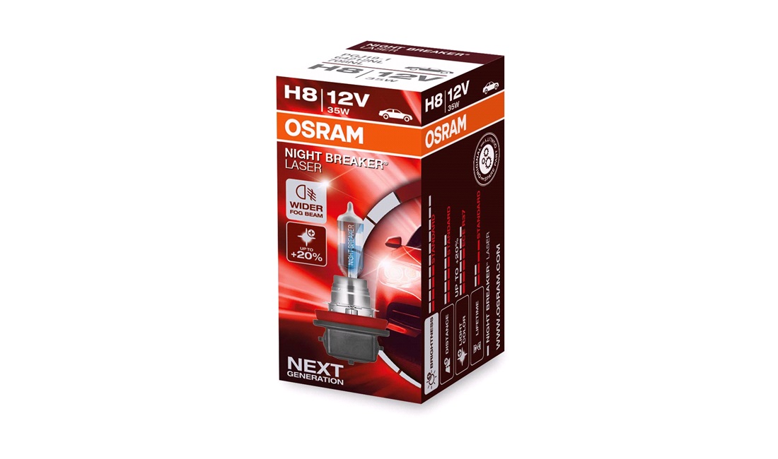 Pære H8 Night Breaker Laser +150