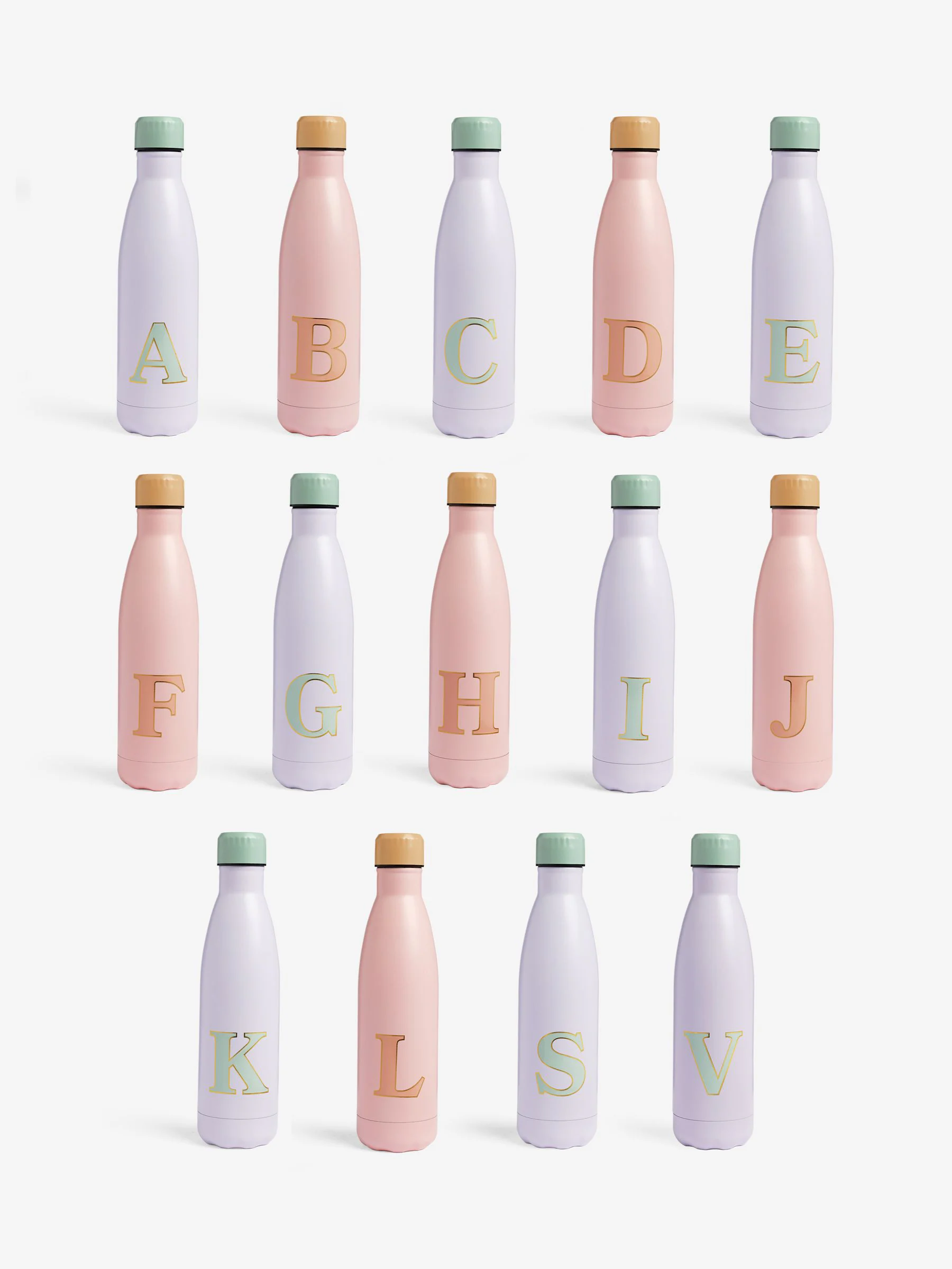 Alphabet Stainless Steel 500ml Water Bottle