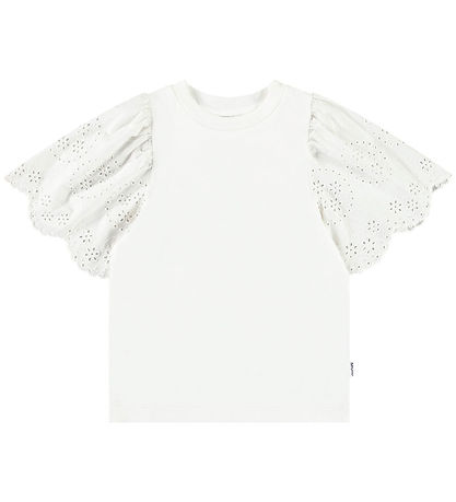 Molo T-Shirt - Ritza - Knackig White m. Lochmuster
