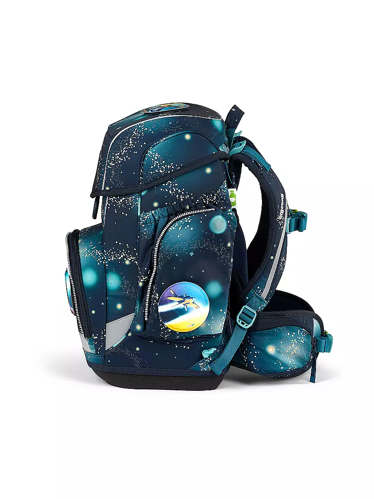 ERGOBAG Schultaschenset 5tlg CUBO Galaxy Glow - RaumfahBär  dunkelblau