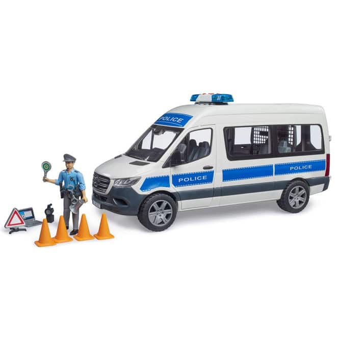 BRUDER - 02683 - MB Sprinter Polizei Einsatzfahrzeug - Licht und Sound - mit Polizist