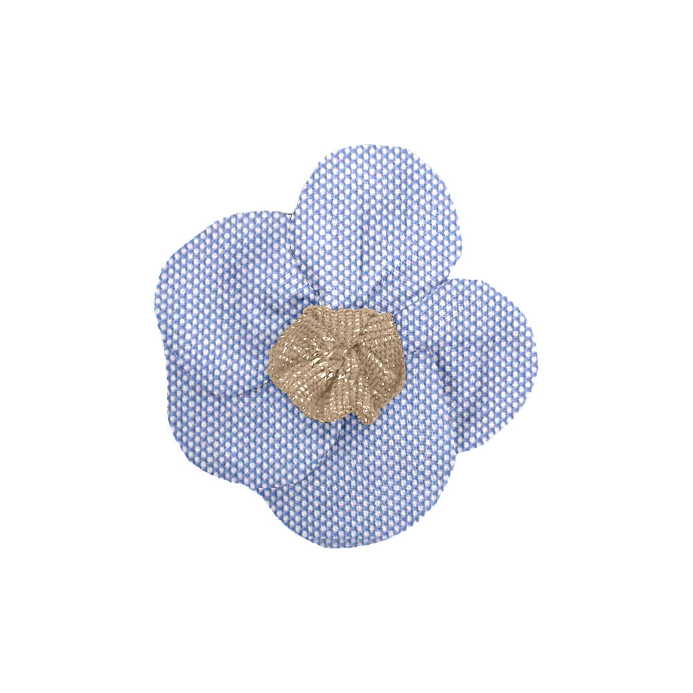 Mini Barrette Pétales De Fleur Oxford Ciel