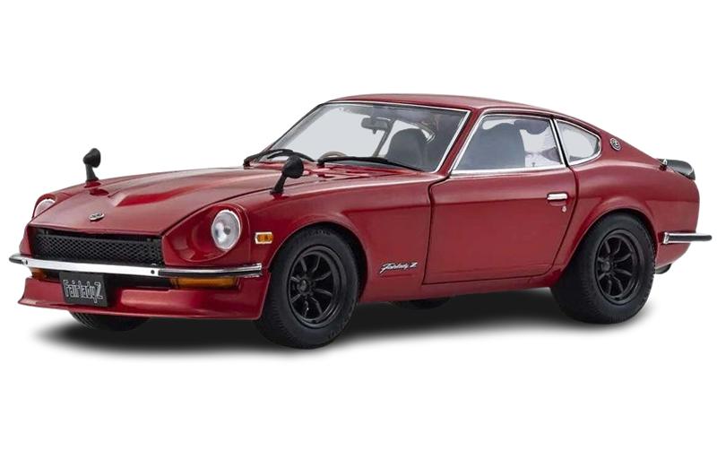 Nissan Fairlady Z-L (S30) 1970 Metallisch Rot, 1:18<br>Detailgetreues Modellauto für Sammler im Massstab 1:18