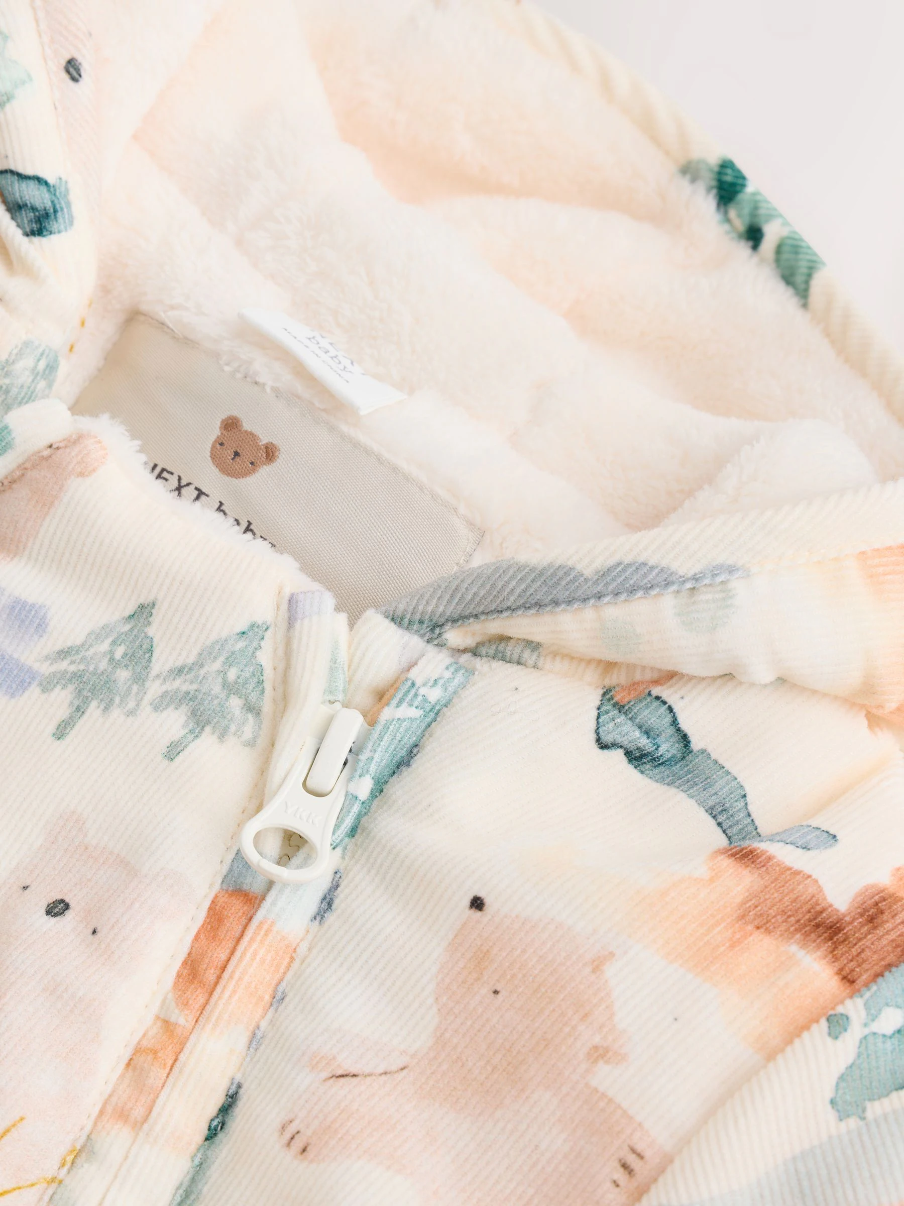 Blue Woodland corduroy met dierenprint - Baby kinderwagenpak (0 mnd - 2 jr)