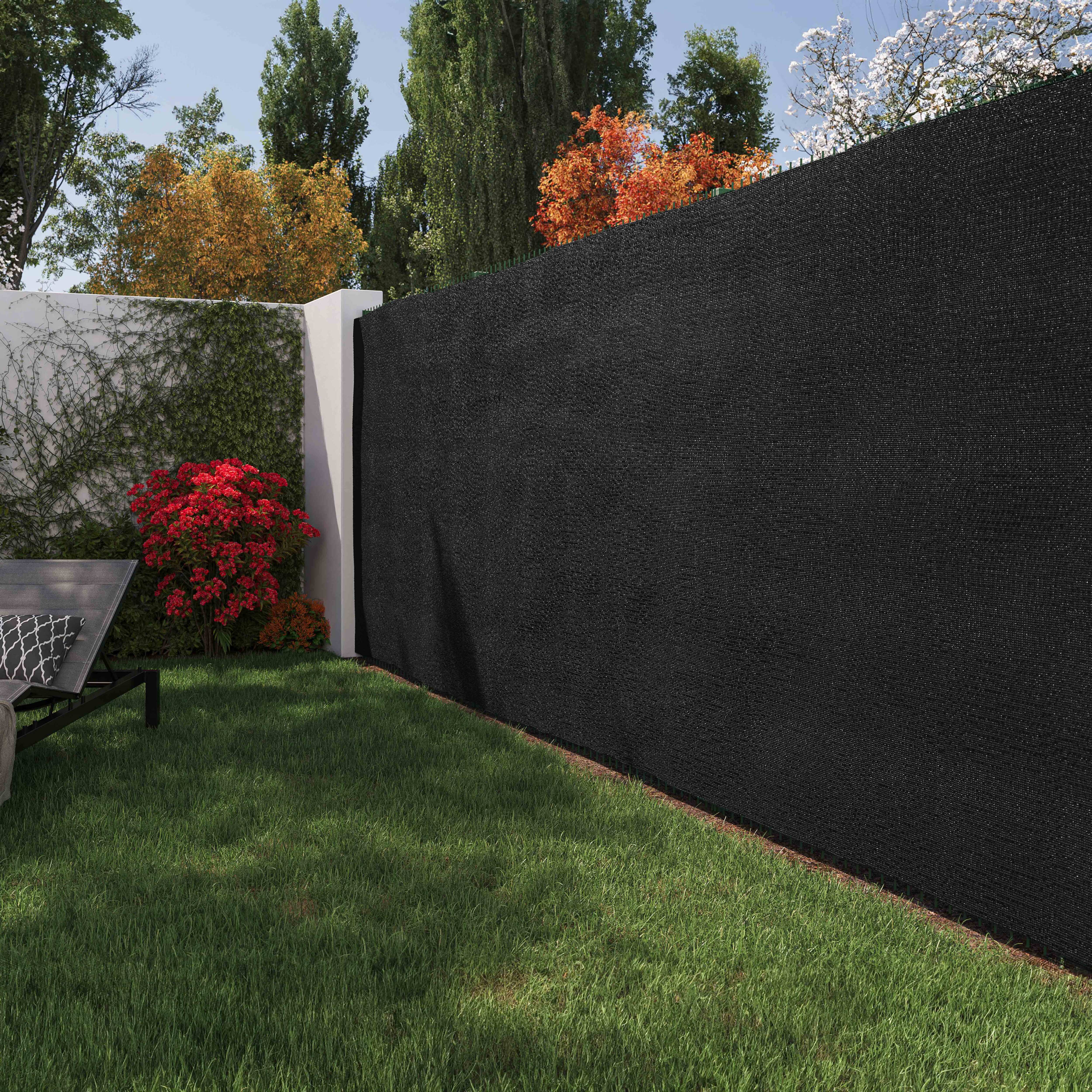Brise-vue noir occultation 100% - 2m x 50m
