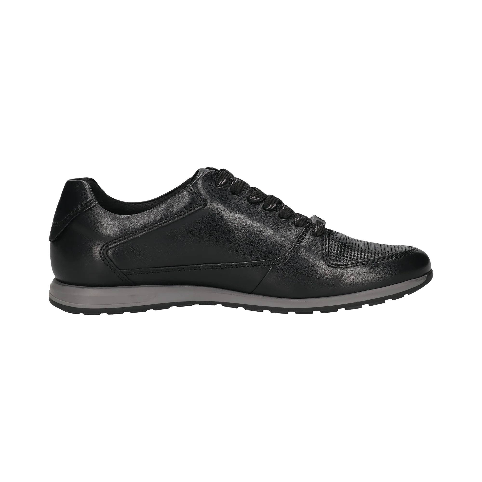 Leder Sneaker schwarz