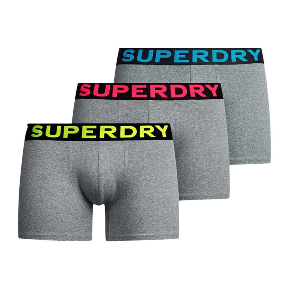 Superdry x3 Boxers Gris Homme Superdry M3110452A