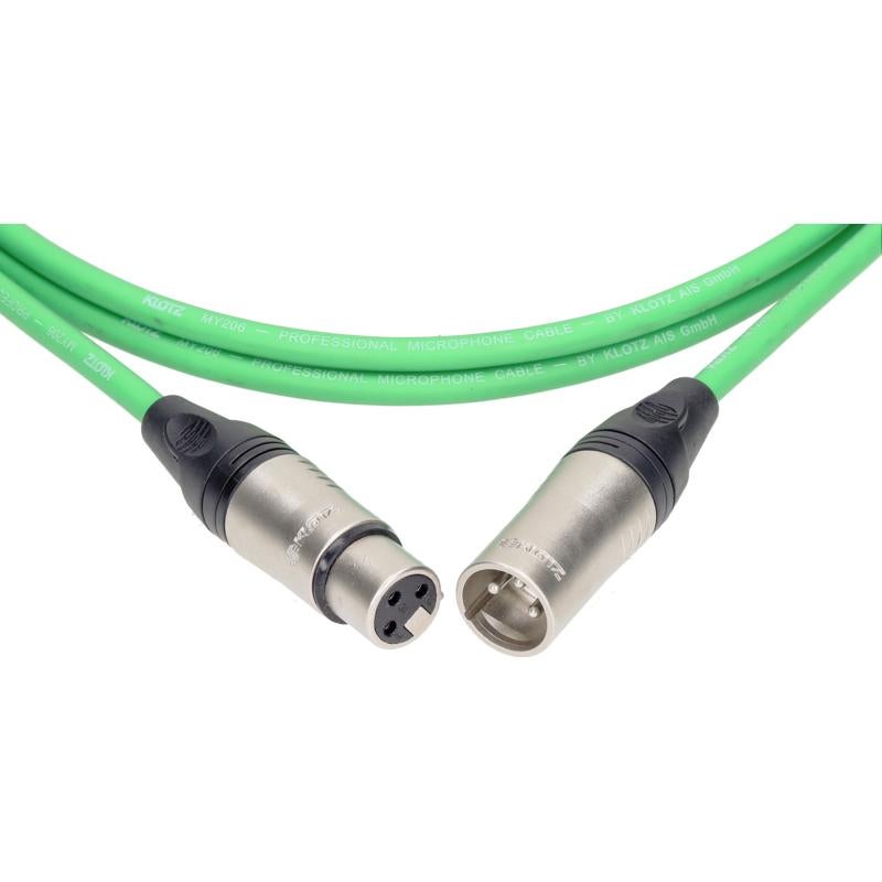 Klotz M1 K GN microfoonkabel 3p XLR F/M groen 20 meter