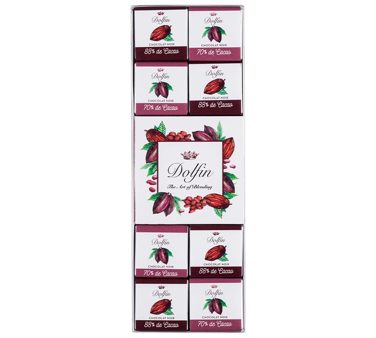 2 saveurs - Chocolat napolitain - DOLFIN - Assortiment 24 Napolitains 